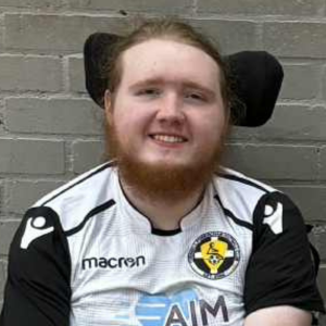 Head and shoulders shot of Luca Wickens - Cornwall Powerchair Football Club